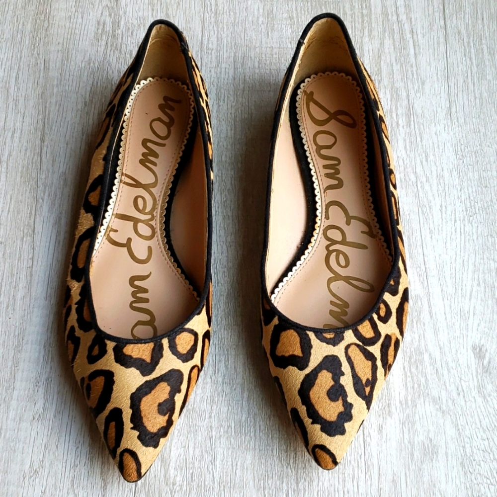 Sam Edelman Leopard Pony Hair Flats